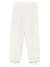 Stone Island Embroidered-logo Trousers In V0093 Ivory