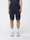Stone Island Old Effect Cotton Cargo Bermuda Shorts Clothing In Blue