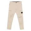 Stone Island Straight Leg Trousers With Buttoned Back Pockets In Neutral