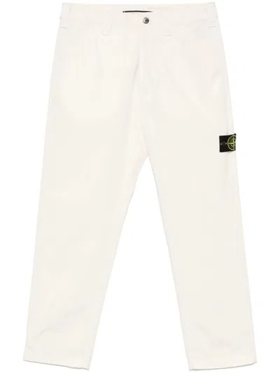 Stone Island Pants Regular Clothing In V0093 Ivory