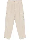 Stone Island Linen Trousers In V0090 Beige