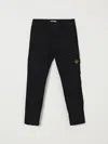 Stone Island Pants  Junior Kids Color Black In Burgundy