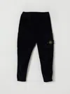 Stone Island Pants  Junior Kids Color Blue In Black