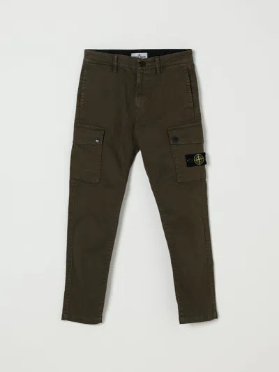 STONE ISLAND PANTS STONE ISLAND JUNIOR KIDS COLOR GREEN,H30628012