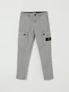 Stone Island Compass-badge Tapered-leg Trousers In Burgundy