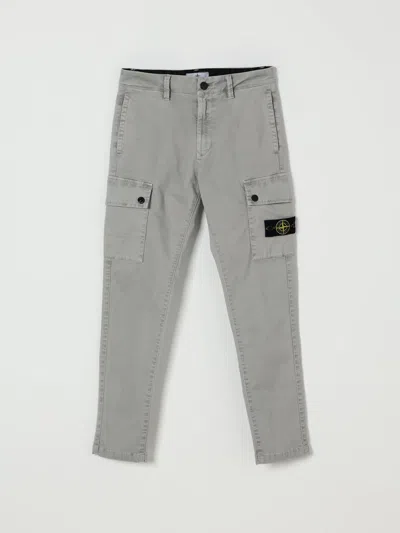 STONE ISLAND PANTS STONE ISLAND JUNIOR KIDS COLOR GREY,H30628020