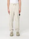 Stone Island Compass-badge Cotton Track Pants In Beige