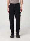 Stone Island Men Cotton Trousers With Drawstring In Black
