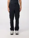 Stone Island Blue Pants With Cargo Pockets And Applied Compass Logo In Cotton Man In Blue