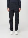 Stone Island Stretch Cotton Cargo Pants With Back Pocket In Blau