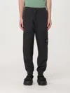 Stone Island Black Cotton Trousers With Drawstring Waistband In Grau