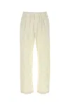 Stone Island Ivory Cotton Pant In White
