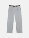 Stone Island Marina Wide-leg Belted Pleated Cotton-blend Gabardine Trousers In Blue