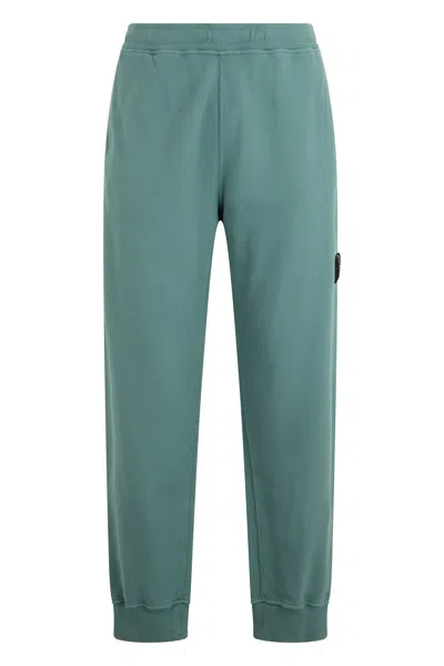 Stone Island Pants With Elastic Waistband In Green