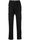 Stone Island Compass-motif Cotton Tapered Trousers