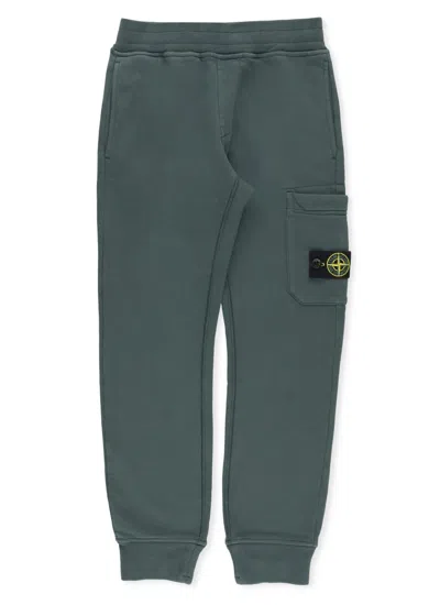 Stone Island Pants With Logo In Green