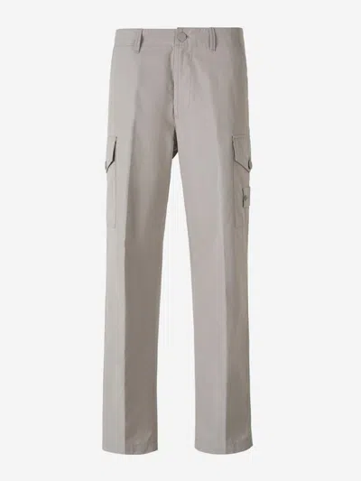 Stone Island Parachute Cargo Pants In Light Grey
