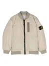 Stone Island Patch Bomber Jacket In Neutral