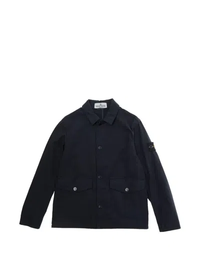 Stone Island Kids' Patch-detail Jacket In Blue