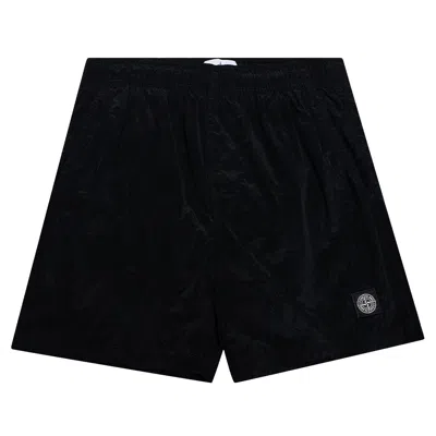 Pre-owned Stone Island Patch Logo Swim Shorts 'black' | Men's Size L