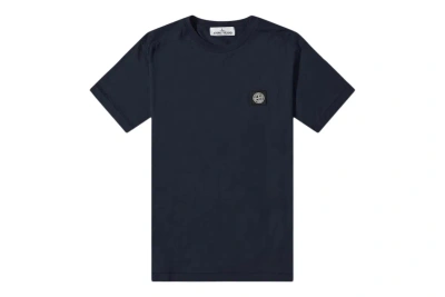 Pre-owned Stone Island Patch Logo T-shirt Navy