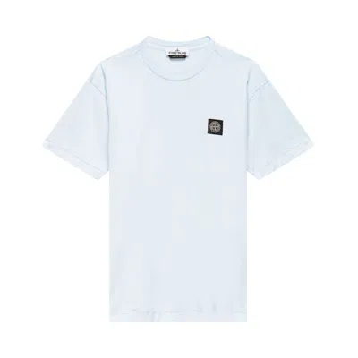 Pre-owned Stone Island Patch Logo T-shirt 'sky Blue' | Men's Size Xl
