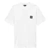 Stone Island Slim Fit Cotton Jersey T-shirt With Compass Patch Clothing In White
