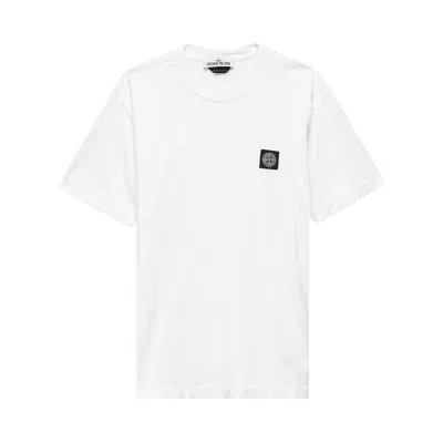Pre-owned Stone Island Patch Logo T-shirt 'white' | Men's Size Xl