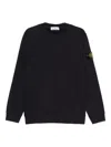 Stone Island Patch-pocket Cotton Sweatshirt In Black