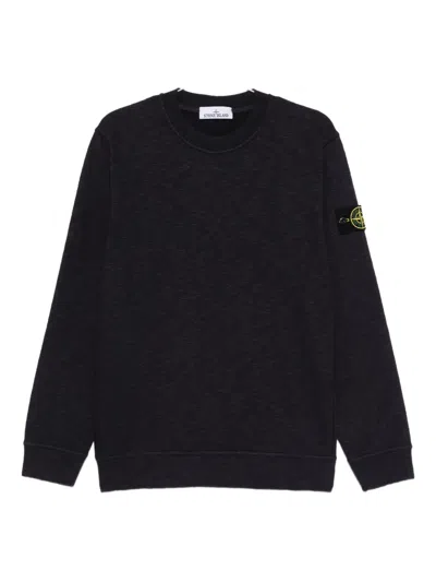Stone Island Patch-pocket Cotton Sweatshirt In Black