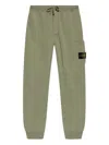 Stone Island Patch-pocket Cotton Track Pants In Green