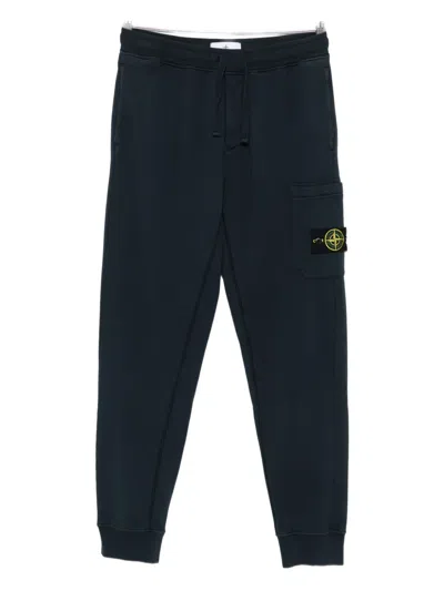 Stone Island Patch-pocket Drawstring Trousers In Blue
