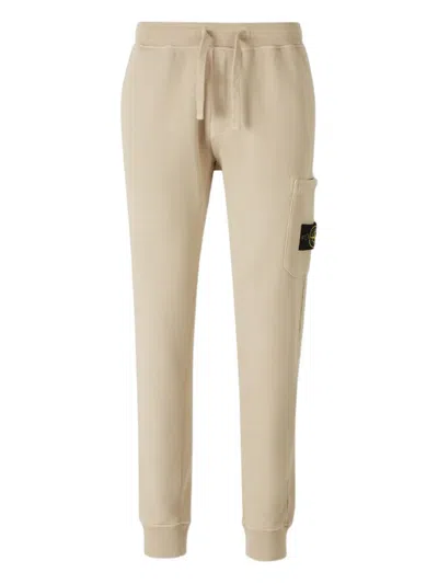 Stone Island Patch-pocket Drawstring Trousers In Neutral