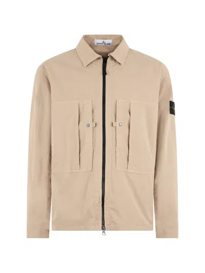 Stone Island Patch Pocket Jacket In Neutral
