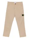 Stone Island Straight Leg Trousers With Buttoned Back Pockets In Pink
