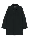 Stone Island Patch-pocket Recycled-polyester Coat In Black