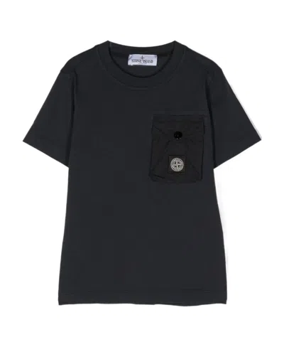 Stone Island Patch-pocket Short-sleeve T-shirt In Blue