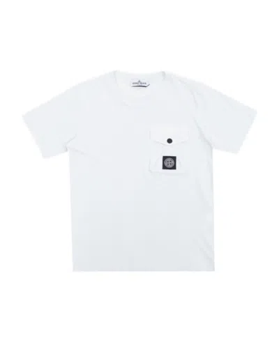 Stone Island Patch-pocket Short-sleeve T-shirt In Gray