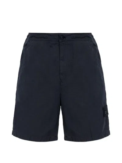Stone Island Patch-pocket Shorts In Blue