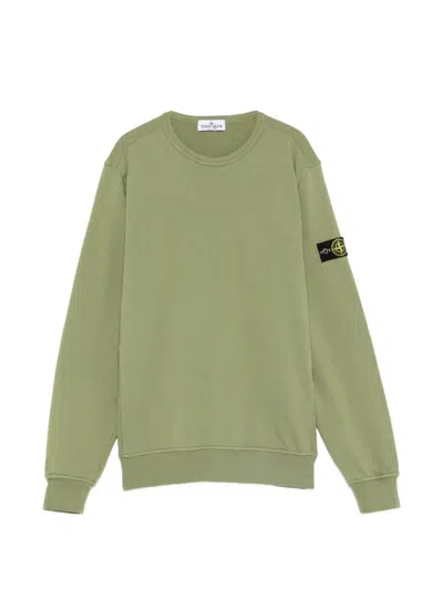 Stone Island Kids' Patch Sweatshirt In Green