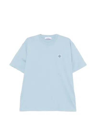 Stone Island Patch T-shirt In Blue
