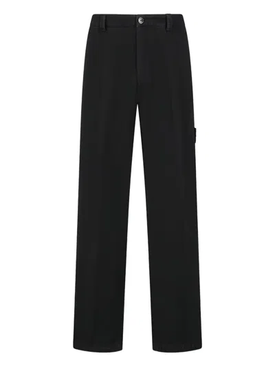 Stone Island Patch Trousers Trouseres In Black