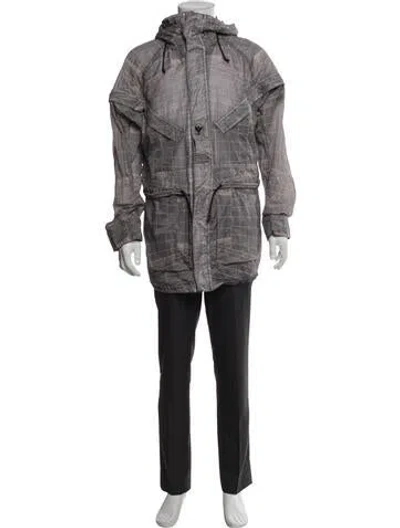 Pre-owned Stone Island Patterned Parka W/ Tags In Gray
