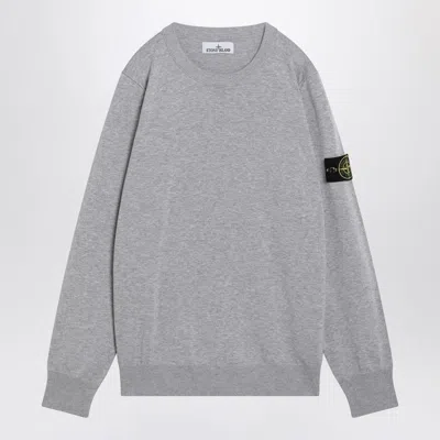 STONE ISLAND STONE ISLAND  PEARL GREY COTTON SWEATER