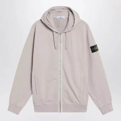 Stone Island Pearl Zip Sweatshirt In Gray