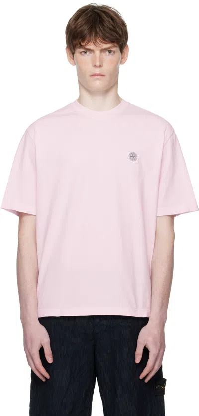 Stone Island Pink 2100025 Combed Organic Cotton Jersey T-shirt