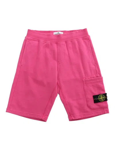 Stone Island Pink Fleece Bermuda
