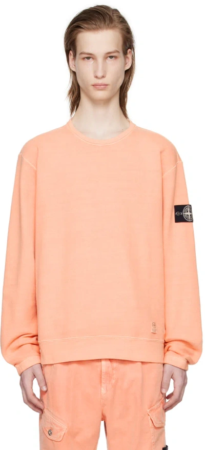 Stone Island Pink Patch Sweatshirt In V0013 Rust