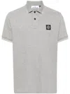 Stone Island Logo-patch Polo Shirt In Grey