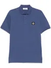 Stone Island Men's Slim Fit Stretch Cotton Polo Shirt In Blue